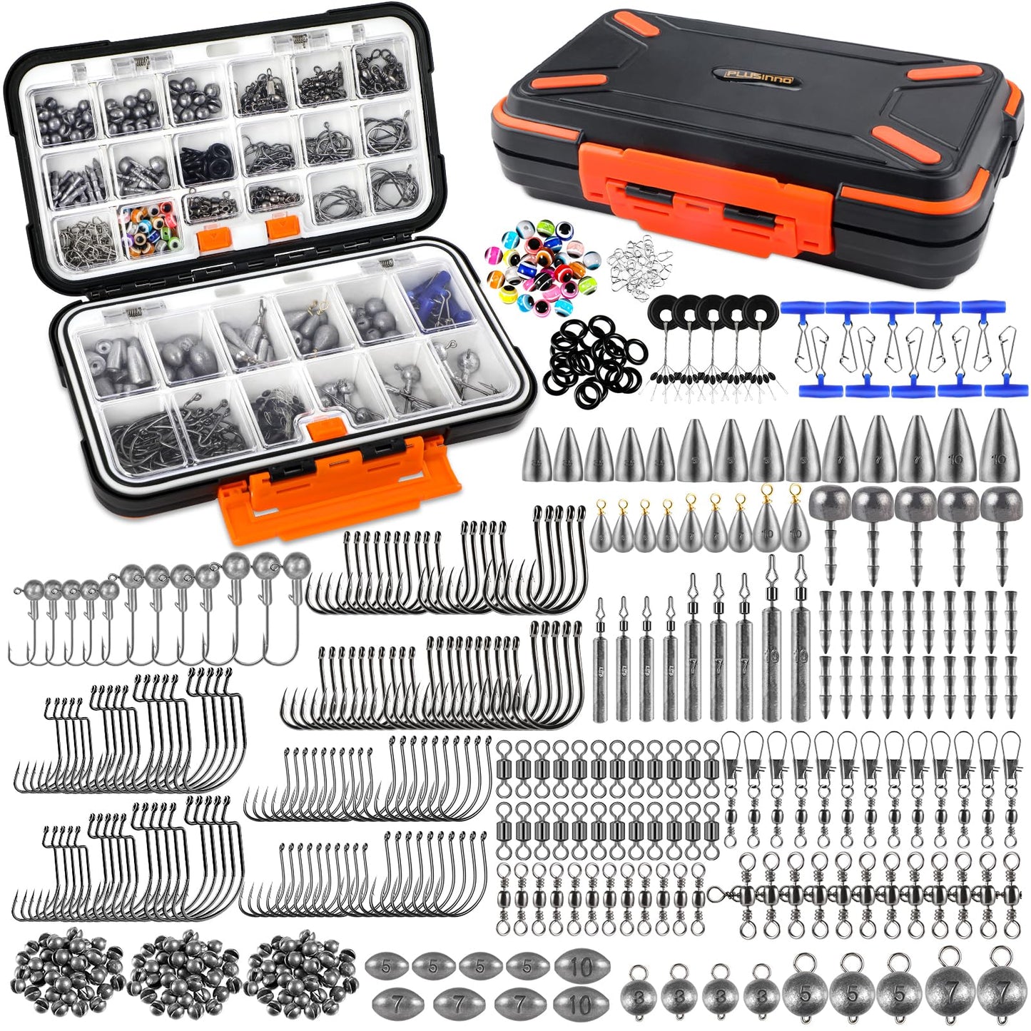 PLUSINNO 264/397pcs Fishing Accessories Kit