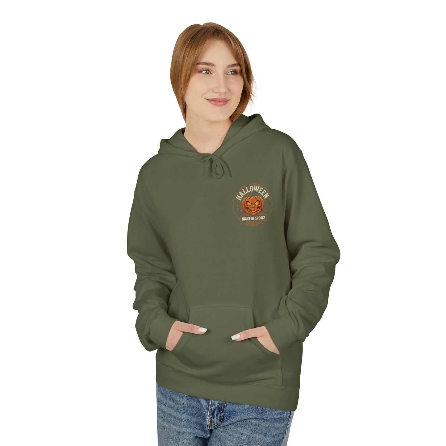 Witchy Green Witch Hoodie – Spooky Halloween Graphic Pullover