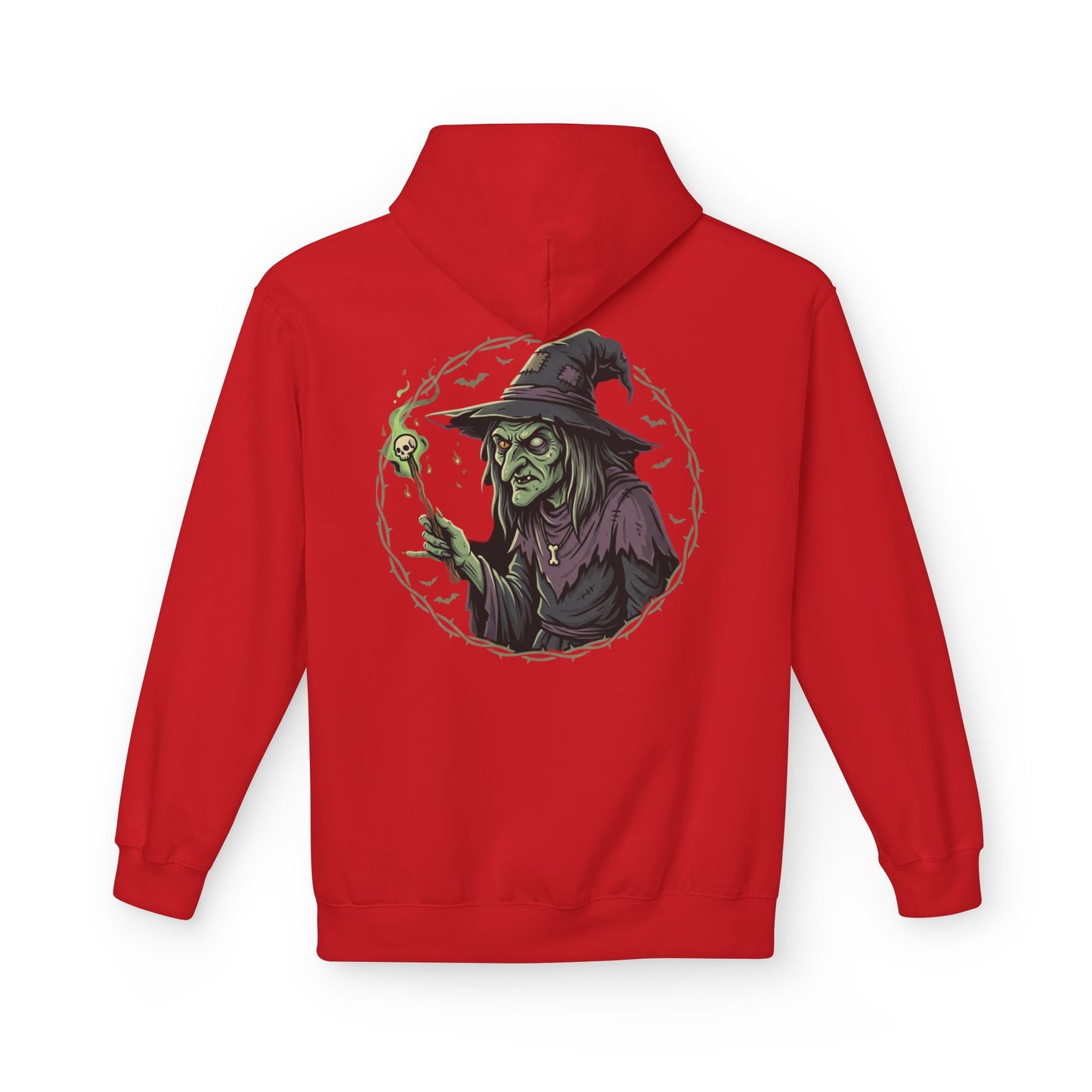 Witchy Green Witch Hoodie – Spooky Halloween Graphic Pullover