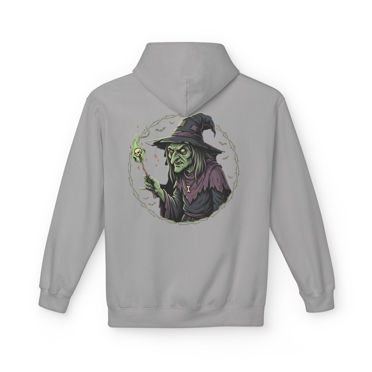 Witchy Green Witch Hoodie – Spooky Halloween Graphic Pullover