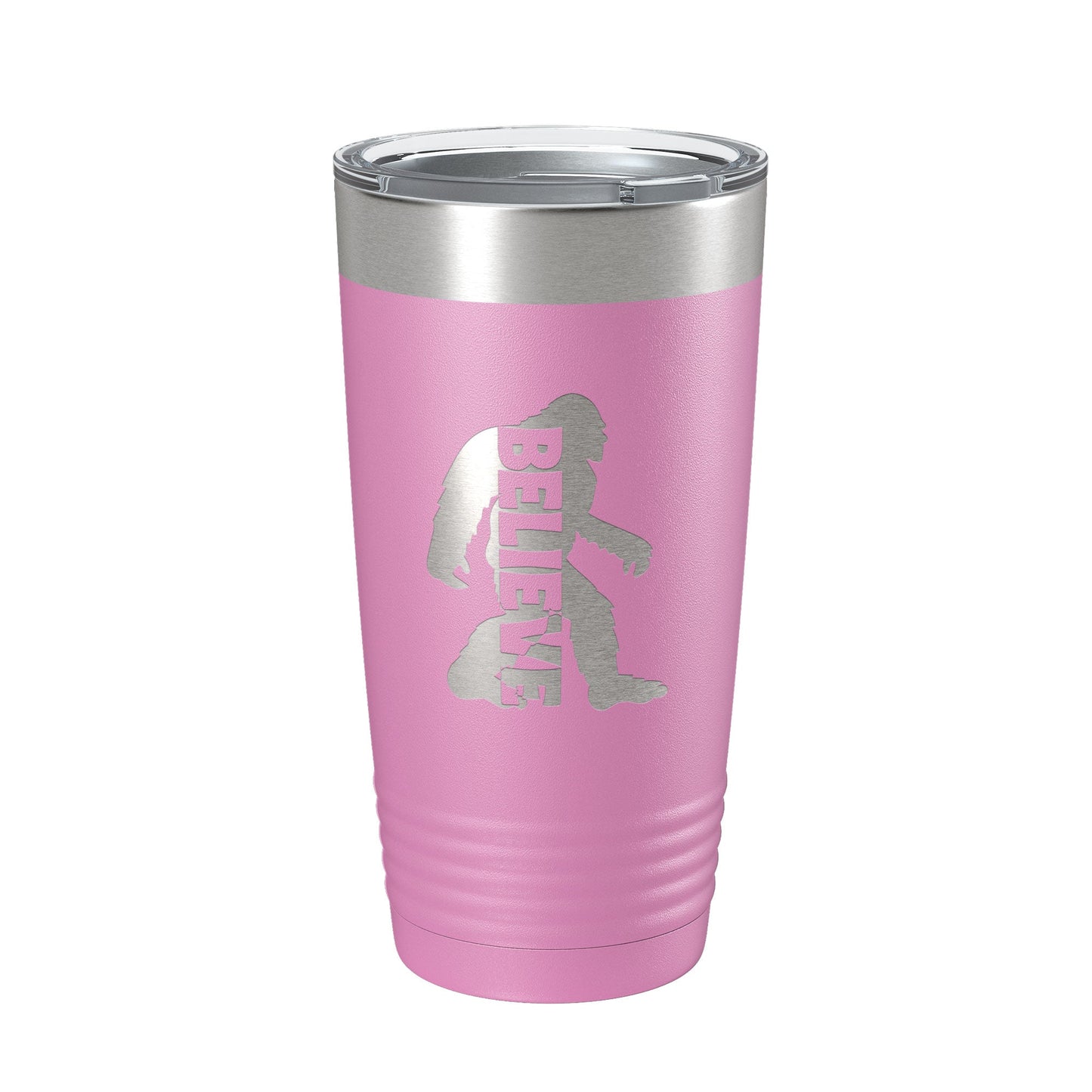 Bigfoot Tumbler I Believe Travel Mug Sasquatch Outdoorsman Camping Gift Insulated Laser Engraved Coffee Cup 20 oz