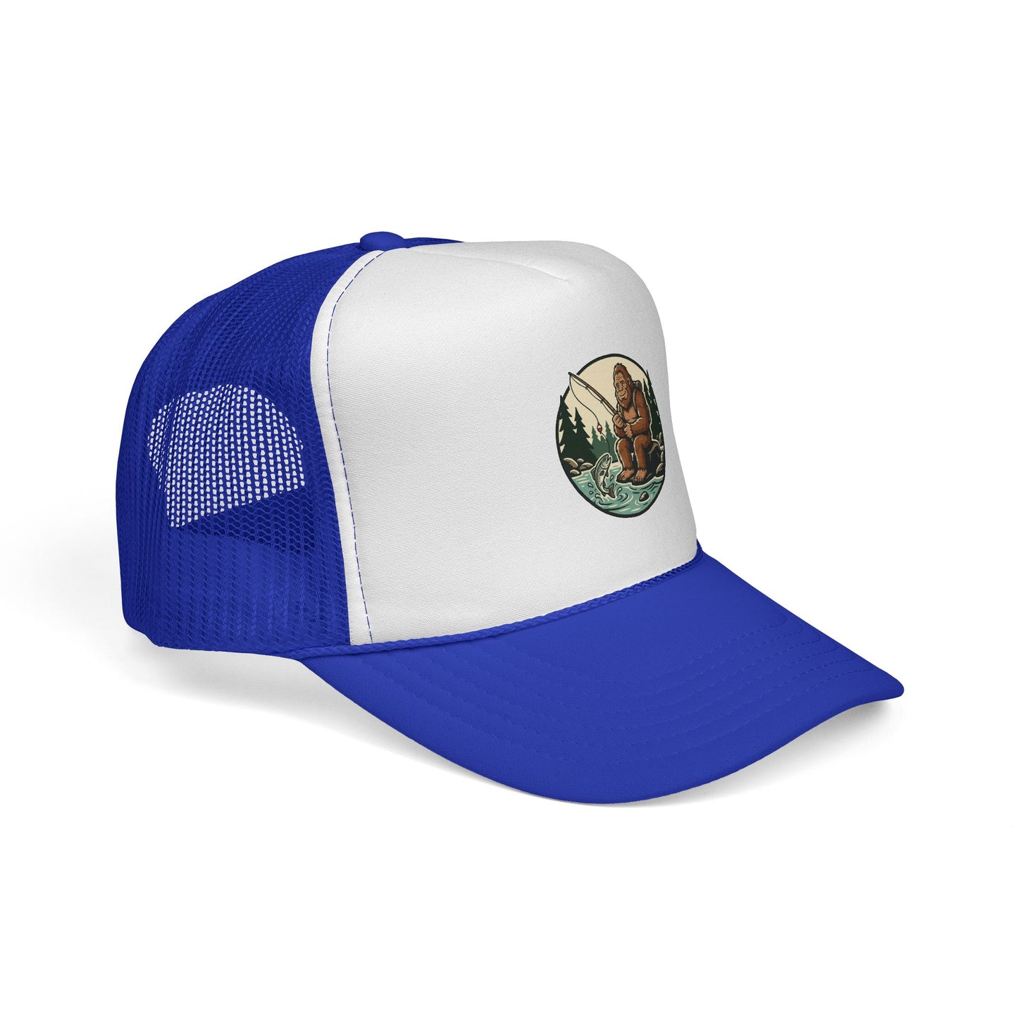 Bigfoot Forest Trucker Cap - Vintage Sasquatch Camping Hat