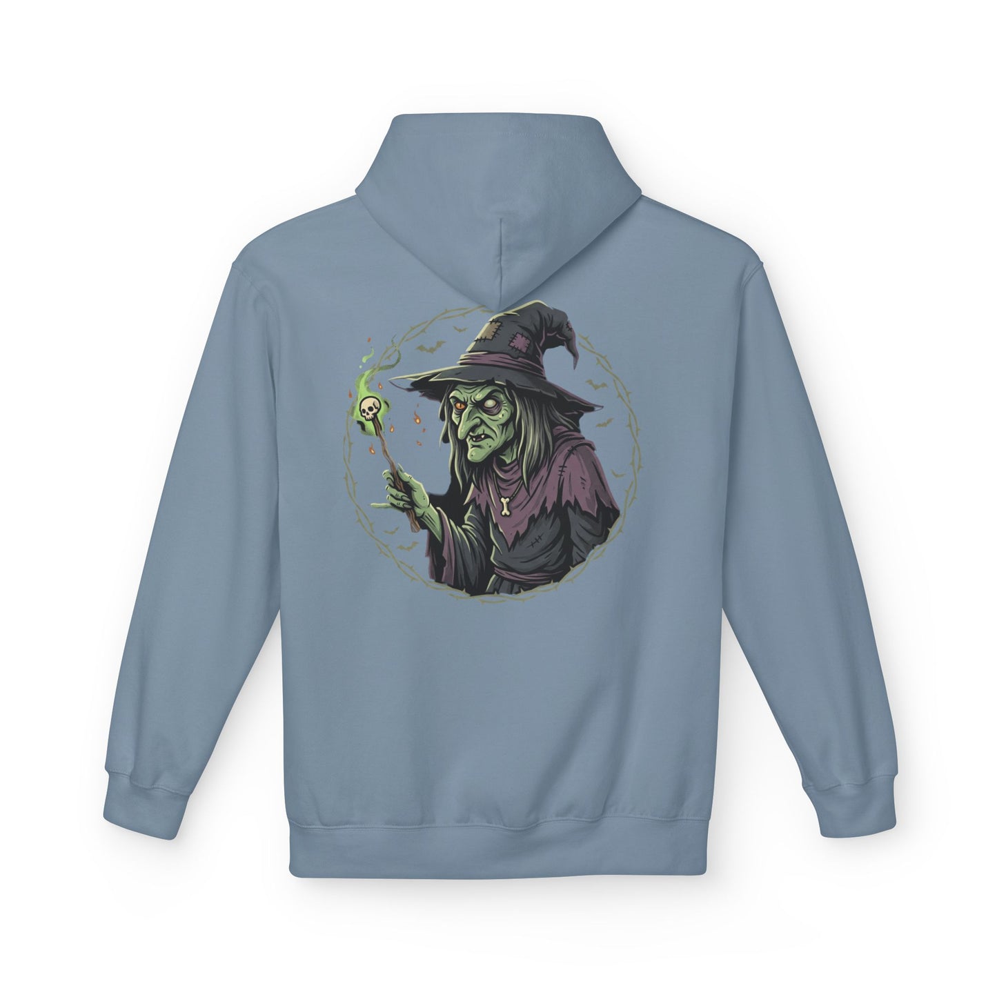 Witchy Green Witch Hoodie – Spooky Halloween Graphic Pullover