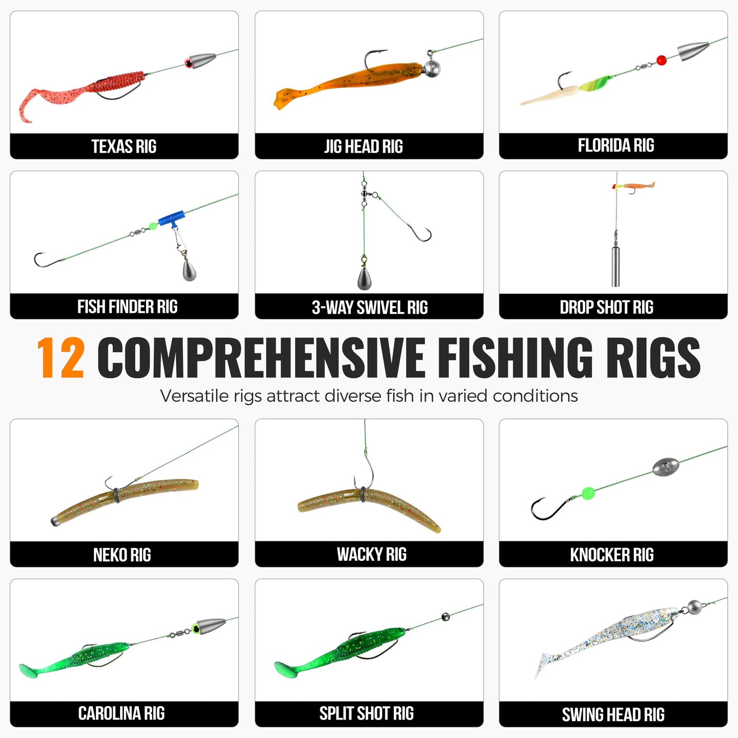 PLUSINNO 264/397pcs Fishing Accessories Kit