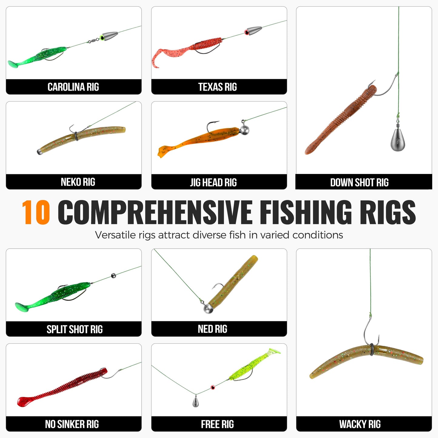 PLUSINNO 264/397pcs Fishing Accessories Kit