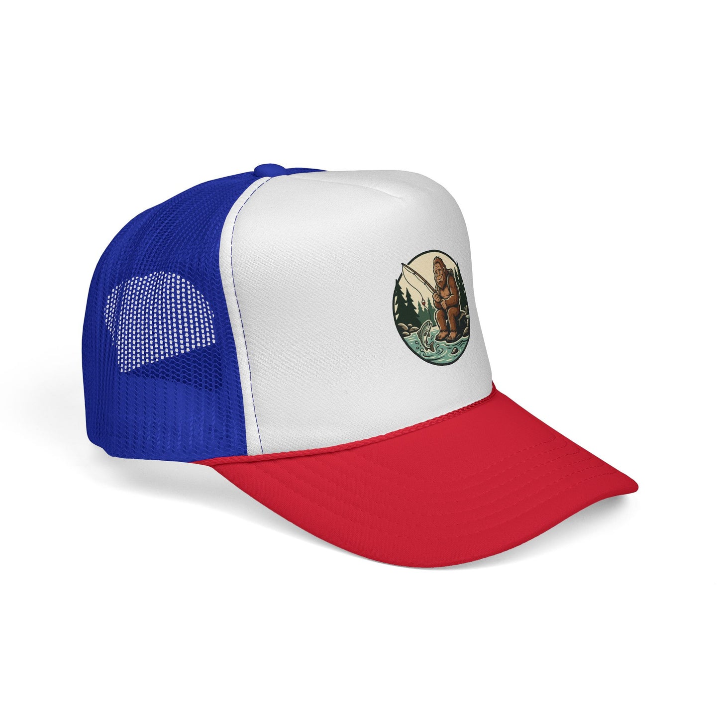 Bigfoot Forest Trucker Cap - Vintage Sasquatch Camping Hat
