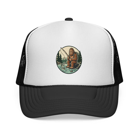 Bigfoot Forest Trucker Cap - Vintage Sasquatch Camping Hat