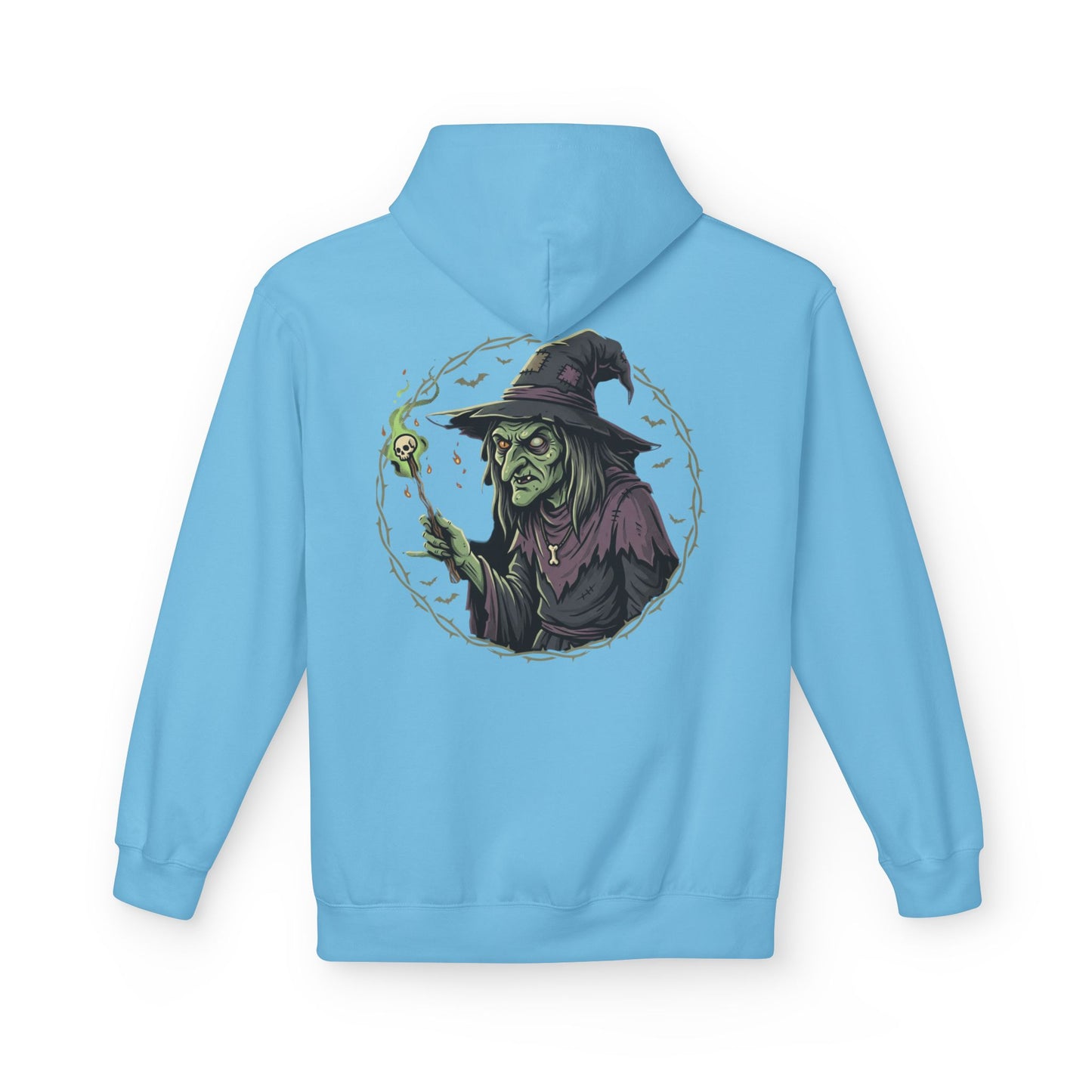 Witchy Green Witch Hoodie – Spooky Halloween Graphic Pullover
