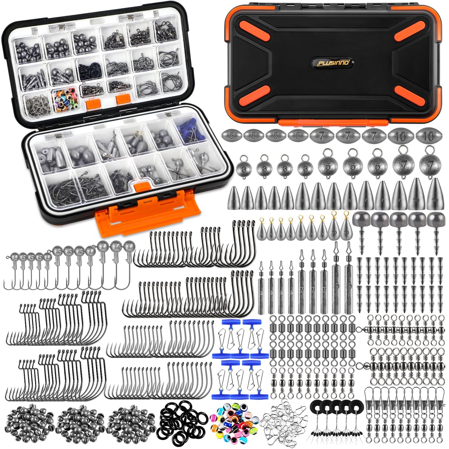 PLUSINNO 264/397pcs Fishing Accessories Kit