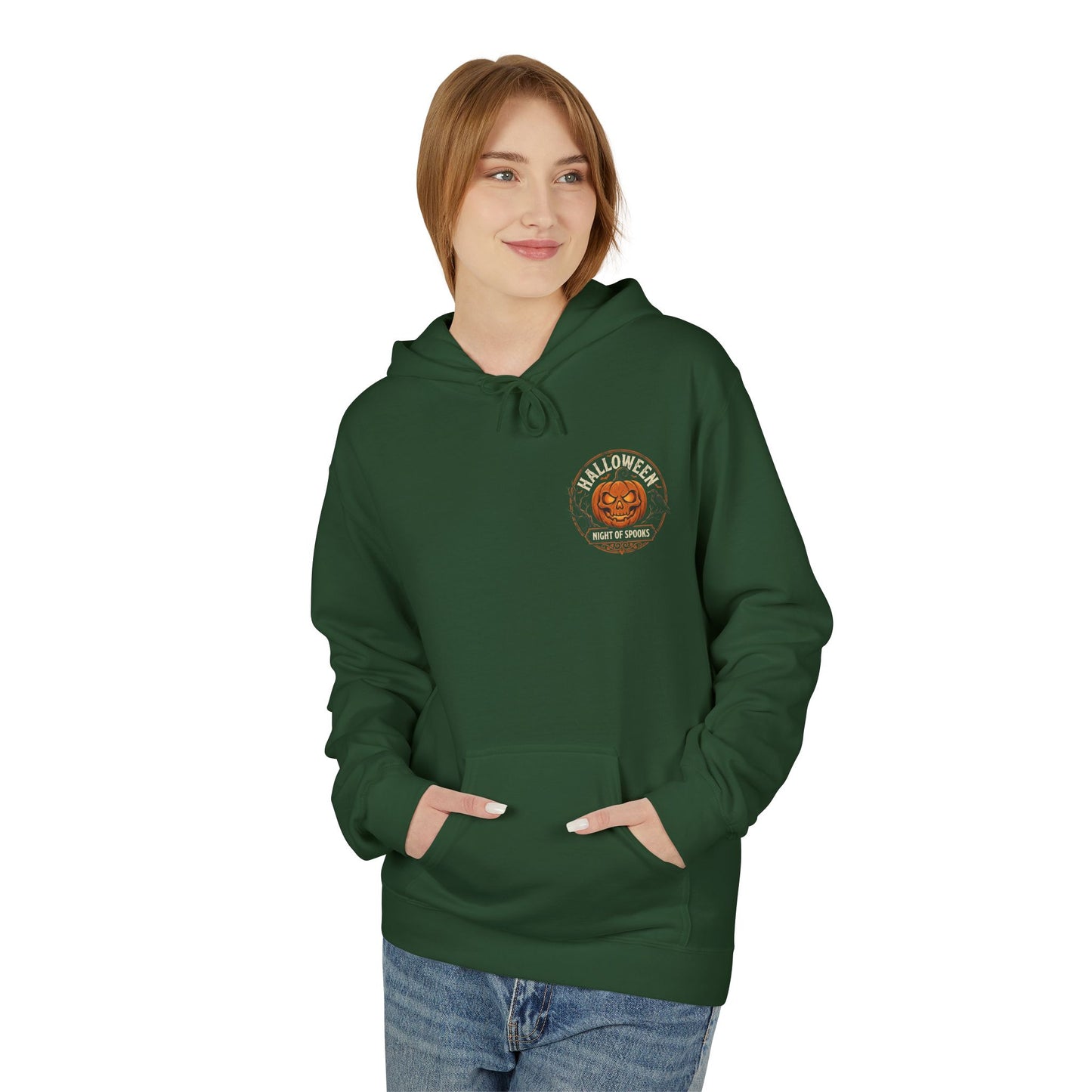 Witchy Green Witch Hoodie – Spooky Halloween Graphic Pullover